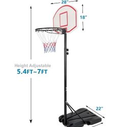 4-7ft Adjustable Basketball Hoop 