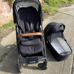 Nuna Mixx Stroller, Bassinet and adapter for Pipa car seat ( car seat not included)
