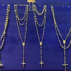 14K GOLD ROSARYS