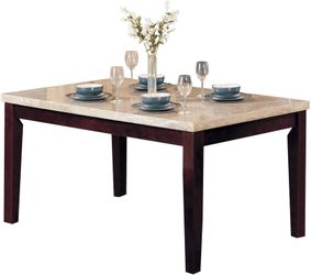 Brand new Britney White Marble & Walnut Dining Table