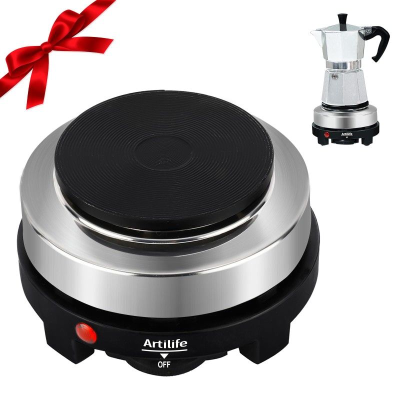 Artilife 500W Small Hot Plate Mini Hot Plate,Artilife 500w Small Electric Hot Plate,Mini Stove Portable Stove Kitchen Cooktop Electric Heater,Perfect