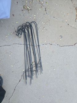 Black Metal Garden Shepherd's Hook Stakes