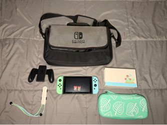 Nintendo Switch Animal Crossing Edition. Bag, Added Games, Case, Dock, Accessories