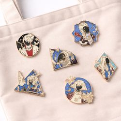 Anime Enamel Pin Lot (5pcs) Fantasy Character Pins Bundle Cute Collector Set