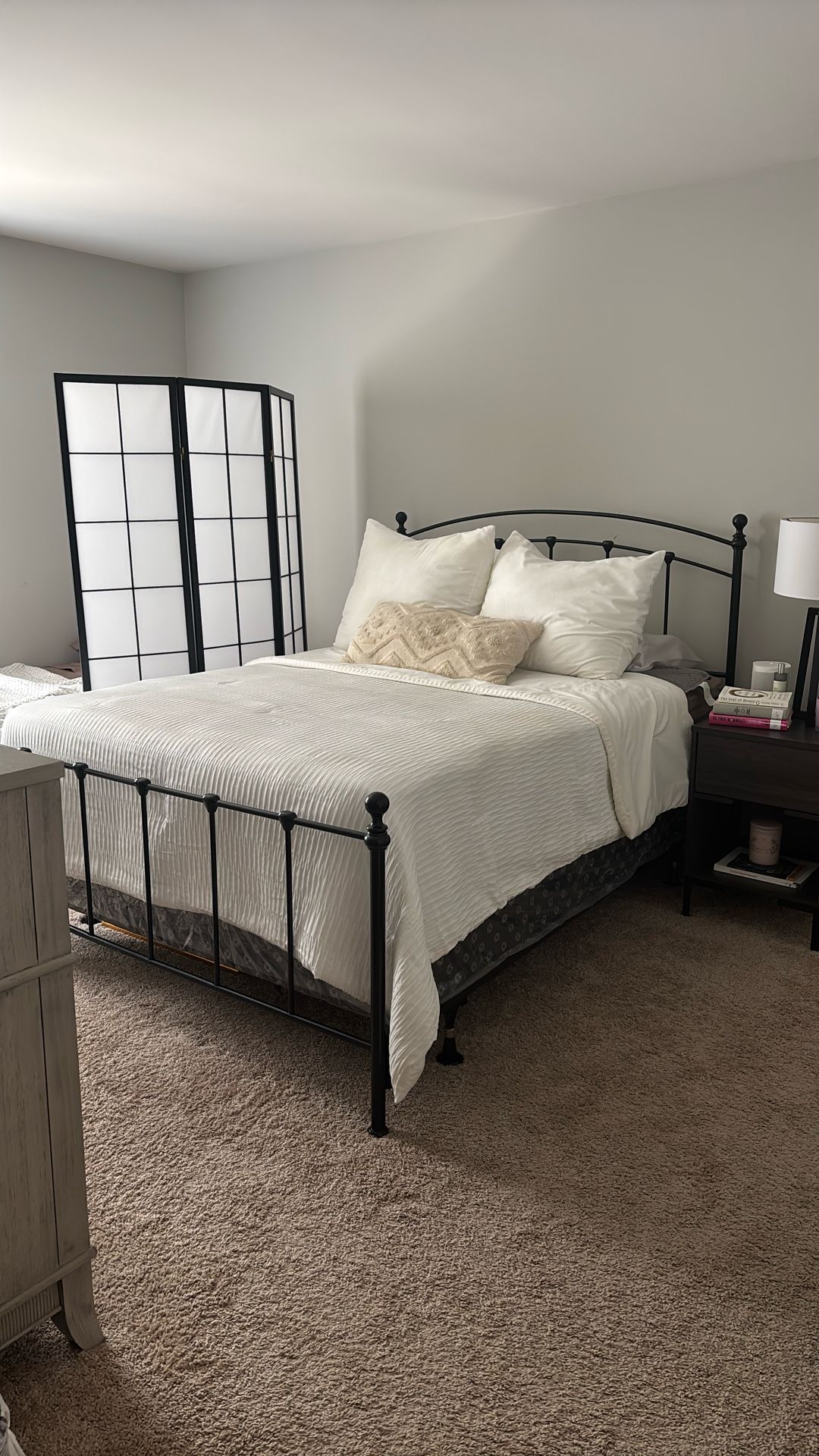 Moving Sale- Black Metal Queen Bed Frame- Must Go ASAP