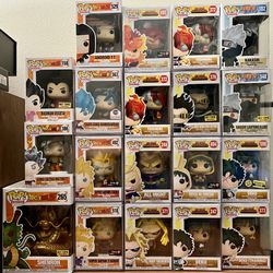 Entire Funko collection *mint Condition W/case Protectors Anime, DBZ, MHA, Naruto