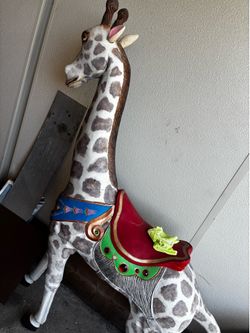 Giraffe Antique wood  carved Giraffe