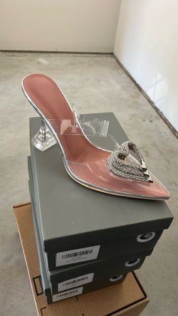 Silver Heart Heels
