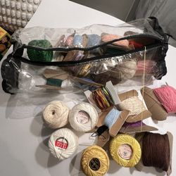 Bag of 30 VTG Crochet Threads See Pictures for Colors