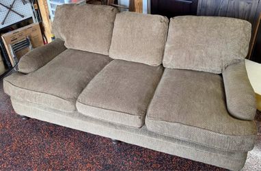 3-Seat Upholstered Sofa with Rolled Arms