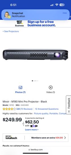 Miroir portable, mini projector