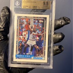 RARE BECKETT 9.5 GEM MINT SHAQ ROOKIE CARD