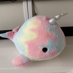 Rainbow  XL Narwhal Plush