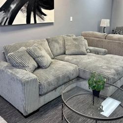 Ashley Gray 2 Piece Sofa Chaise 