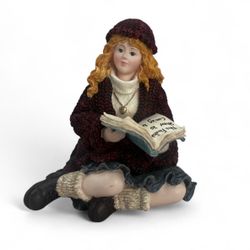 Girl reading book statue book lover home decor collection collectibles gift 