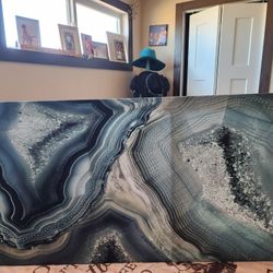 Portrait  Tile Waves Teal