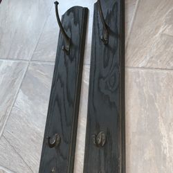 Vintage Retro Farm House Coat Hanger Coat Rack Oak Routered Edge 