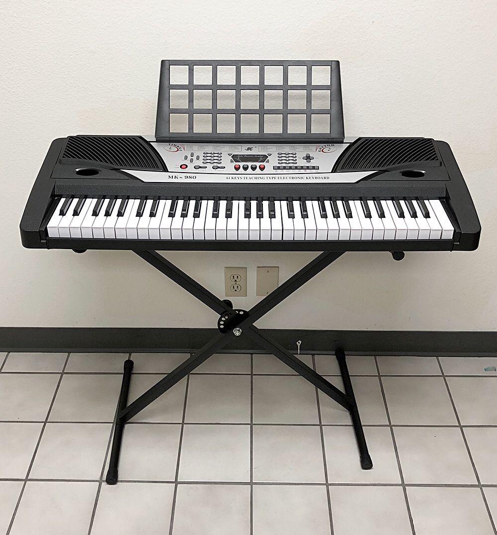 New $75 Music Electric Keyboard Digital Piano Beginner Organ w/ Stand Talent Gift 61 Key