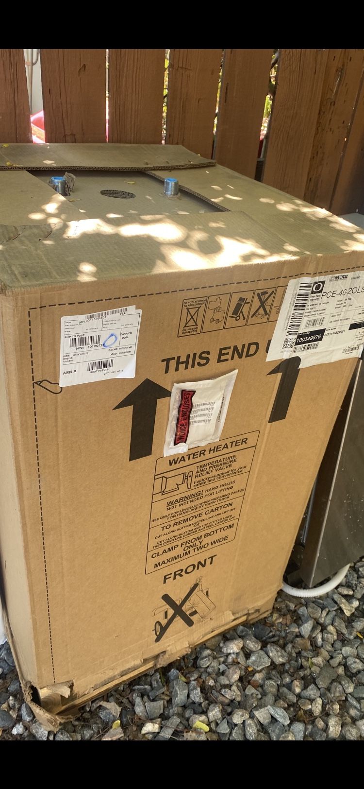 New 40 Gallon State Electric Water Heater