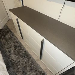 White Dresser + Two Nightstands - Basically New 