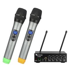 Dual Channel Wireless Handheld Microphone, 2 microphones