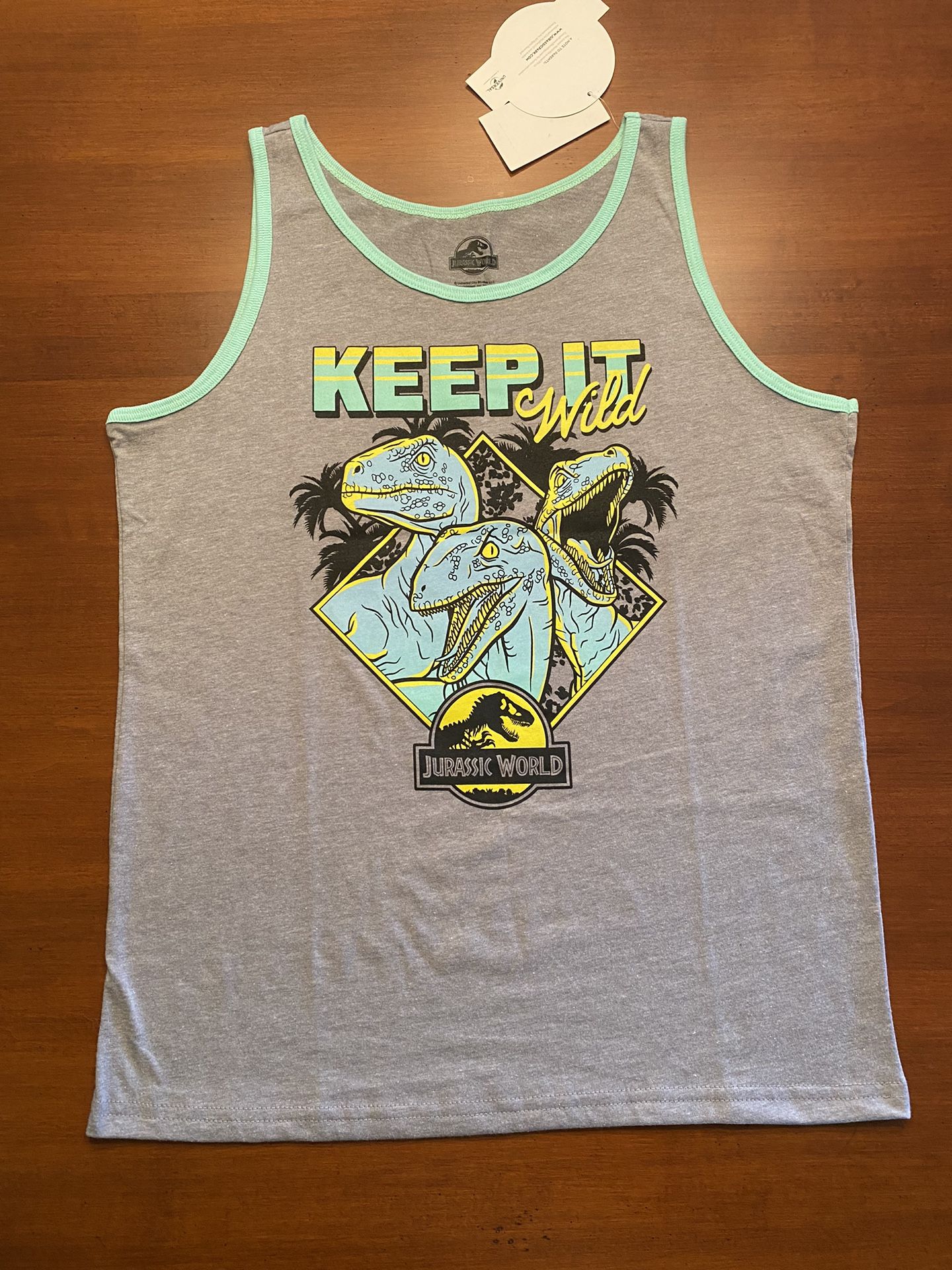 New Boys Jurassic World Tank- Size Large