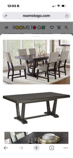 Six seat, dining room table black