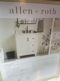 Allen + Roth Rigsby 30-in White Bathroom Vanity with Top