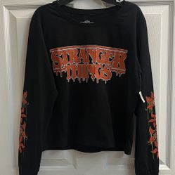 Brand New Black Stranger Things Tee Size Small Juniors