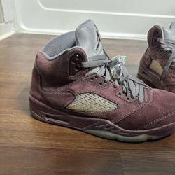 Burgundy Jordan 5s