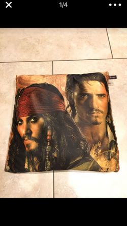 Disney Pirates Of The Caribbean Captain Jack/Will 13” Decorative Square Throw Pillow