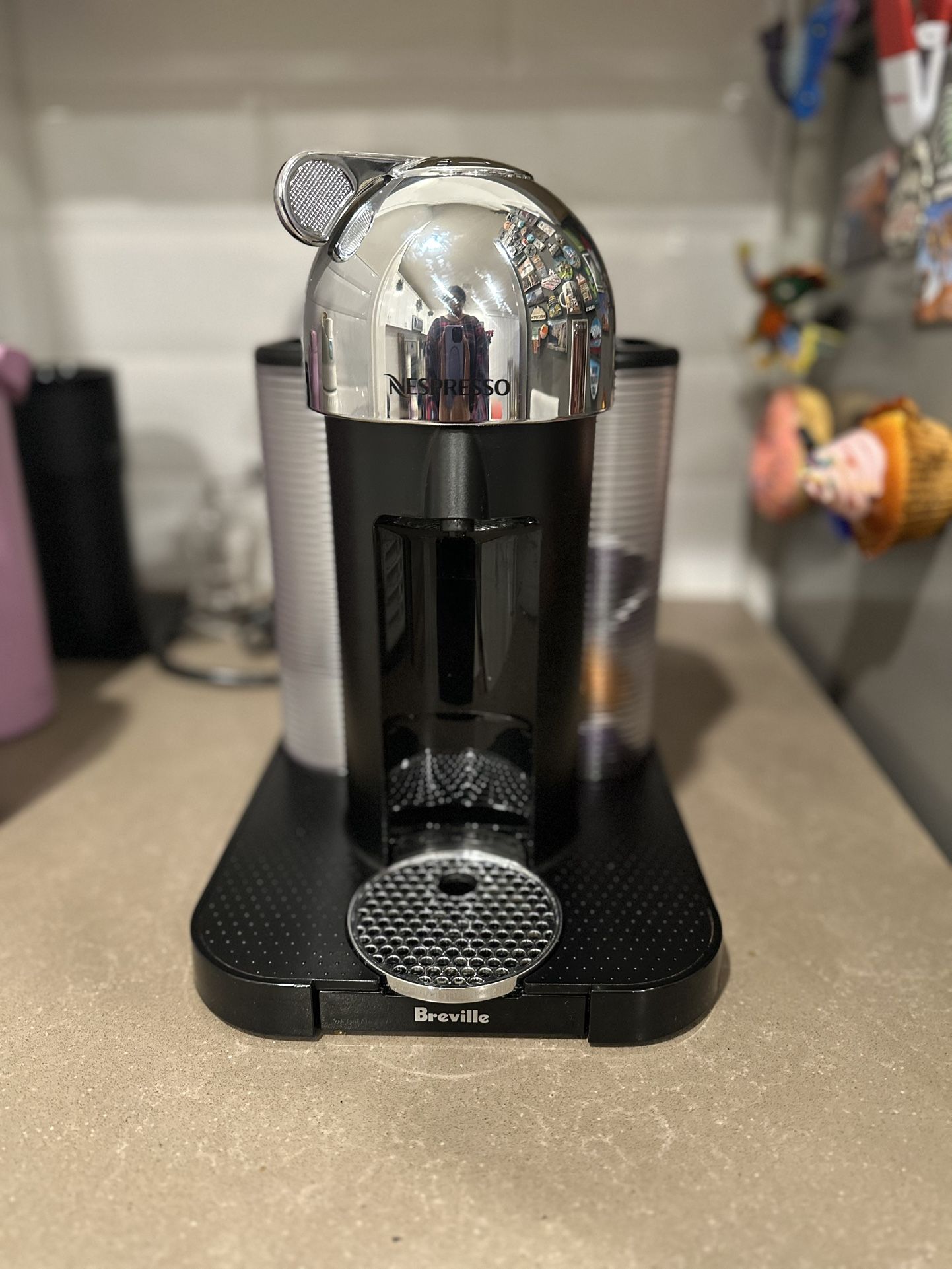 Nespresso Vertuo Coffee and Espresso Maker by Breville, Chrome