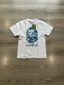 Bathing ape blue camo shirt size S