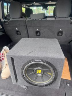Kicker CompS Subwoofer in Carpeted Box