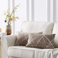 Decorative Couch Pillow Covers 12 x 20 Sofa Thick Cushion Pillow Covers