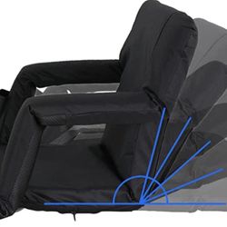ZENYâ„¢ Portable Stadium Seat for Bleachers and Bench 5-Reclining Adjustable Positions Foldable Chair