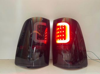 2009-2018 DODGE RAM BLACK SMOKED LED TAIL LIGHT PAIR