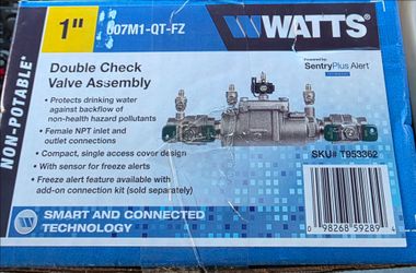 1" watt double check valve