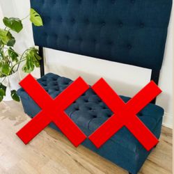 Queen Navy Tufted modern Headband 