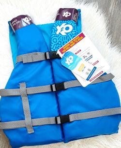 NEW - X2O Universal Adult Blue Life Jacket Vest Preserver Buckle Closure