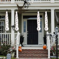 4 Packs Halloween Decoration Premake Light-up Spider Hanging Egg Sacs (20") for Sacks Props Indoor & Outdoor Decorations (4 Colors)