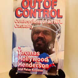 THOMAS “Hollywood” HENDERSON NFL LEGEND AUTHENTIC HAND SIGNED AUTOGRAPHED BOOK.  First Edition 1987