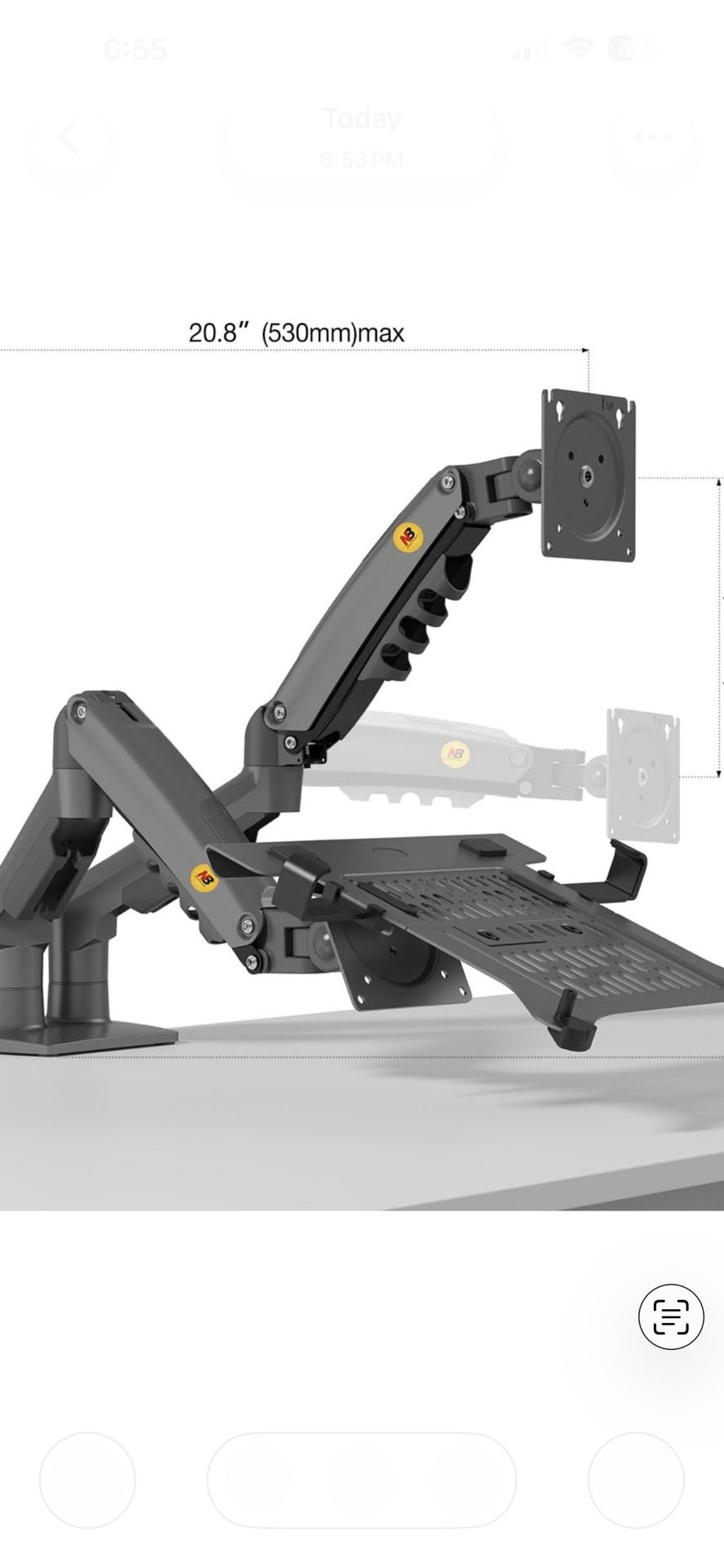 Laptop And Monitor Table Mount