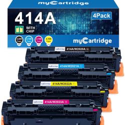 414A Toner Cartridges 4 Pack (with Chip) Printer Replacement for HP 414A 414X for Color Laserjet Pro MFP M479fdw M479fdn M479dw Pro M454dw M454dn M