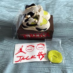 TRAVIS SCOTT X JORDAN JUMPMAN JACK TR TD 'BRIGHT CACTUS' Size 4c Toddler Size