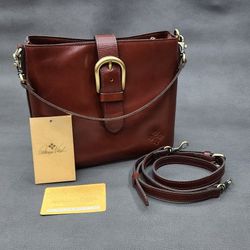 Patricia Nash Irving Leather Satchel Handbag Purse Crossbody British Tan NWT