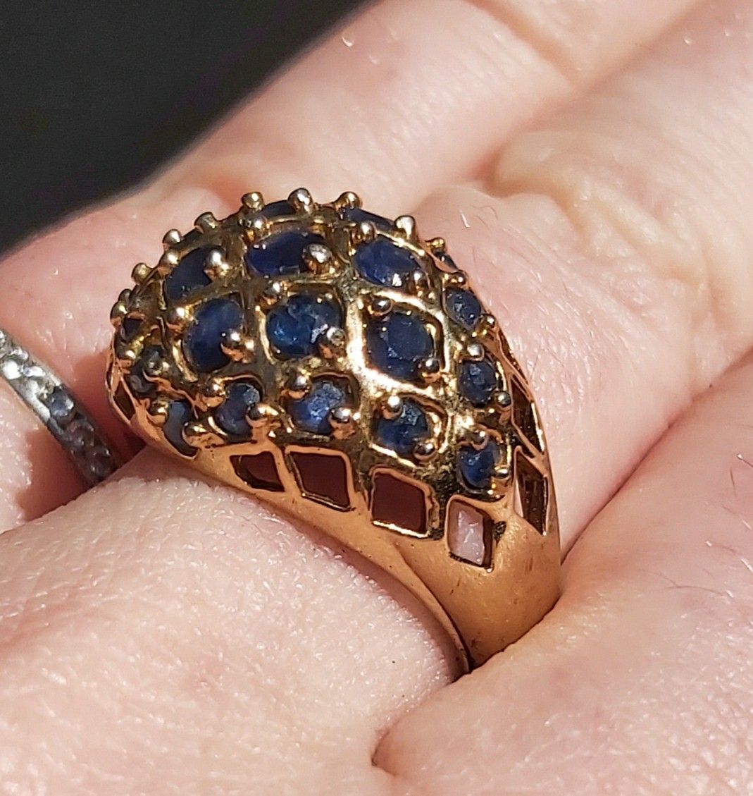 .925 gold plated ring.