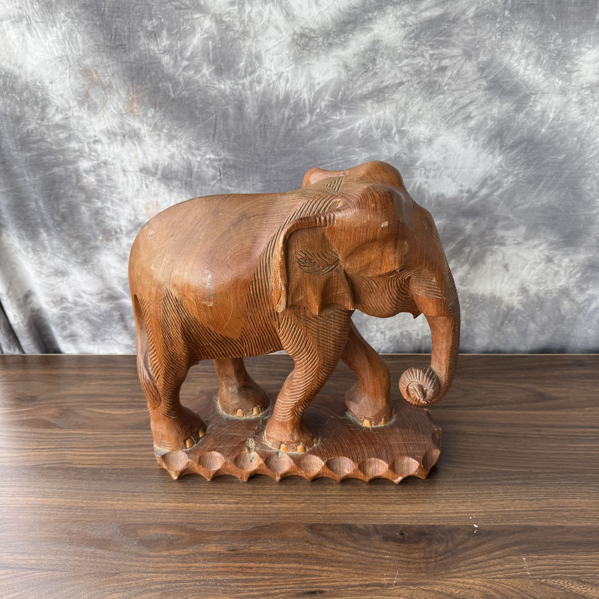 Hand Carved Wooden Elephant