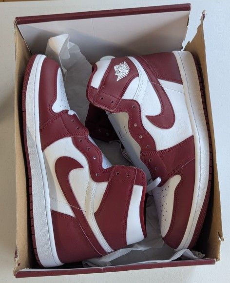 Size 12 - Air Jordan 1 Retro OG High Artisanal Red New Damaged Box DZ5485-160