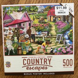 For Sale 500 Piece Puzzle Country Escapes